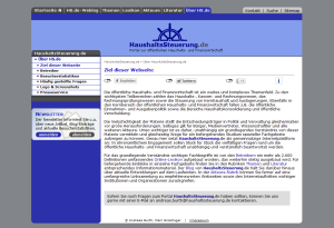 Screenshot der "Ziel dieser Webseite"-Seite von HaushaltsSteuerung.de