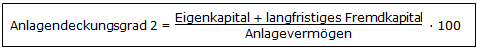 Formel: Anlagendeckungsgrad 2