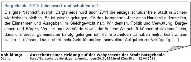 Bargteheide 2011: lebenswert und schuldenfrei!