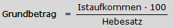 Berechnung Grundbetrag