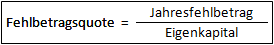 Formel: Fehlbetragsquote (Doppik)