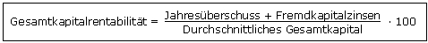Formel: Gesamtkapitalrentabilität (GKR)