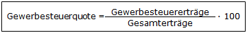 Formel: Gewerbesteuerquote