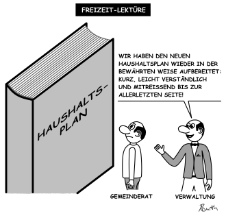 Karikatur/Cartoon zur Adressatenorientierung kommunaler Haushaltspläne - klein