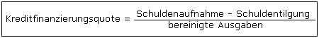 Kreditfinanzierungsquote (KFQ)