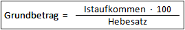 Realsteueraufbringungskraft: Grundbetrag