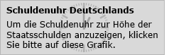 Schuldenuhr zu den Staatsschulden der Bundesrepublik Deutschland (BRD)