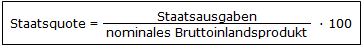 Formel: Staatsquote
