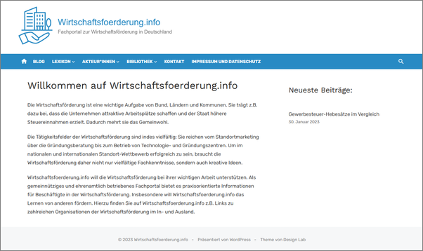 Wirtschaftsfoerderung.info - Fachportal zur Wirtschaftsförderung in Deutschland